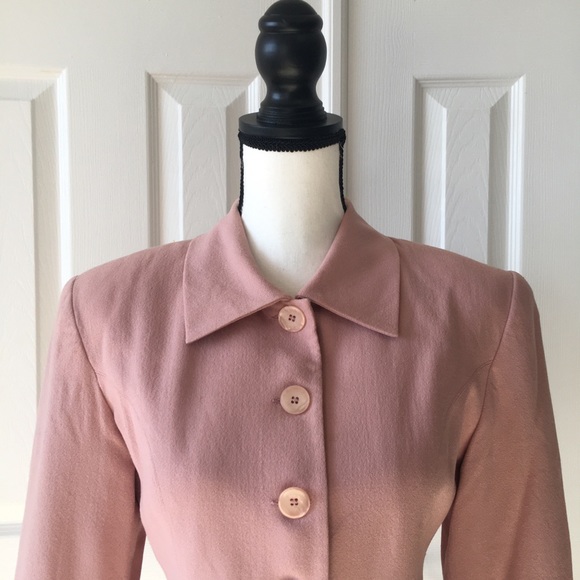 Bebe wool crop Barbie blush pink blazer button down - Picture 11 of 12
